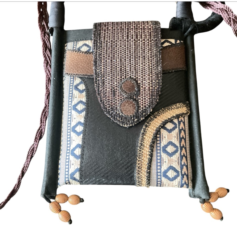 Stylish Boho Patchwork Design Crossbody Purse - image 2